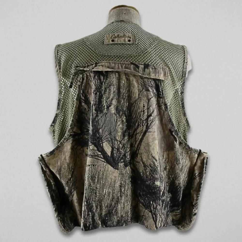 Cabela’s Hunting Vest Open Country Seclusion 3D Camouflage Print Green Men’s XL - Picture 3 of 12